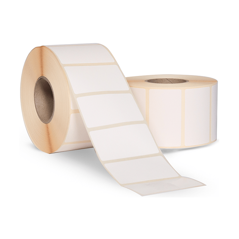 Hvid Semi-Gloss papir - 76mm x 51mm - Aftagelig klæber - 1.000 stk.
