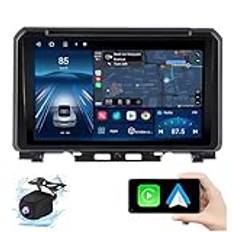 Dubbeldin android 14 bilstereo 9 tum pekskärm bilstereo för Su-zuki Jimny 2018-2020 med Carplay, GPS-navigering, AHD-backup-kamera rattkontroller FM-radio/Bluetooth/USB (P