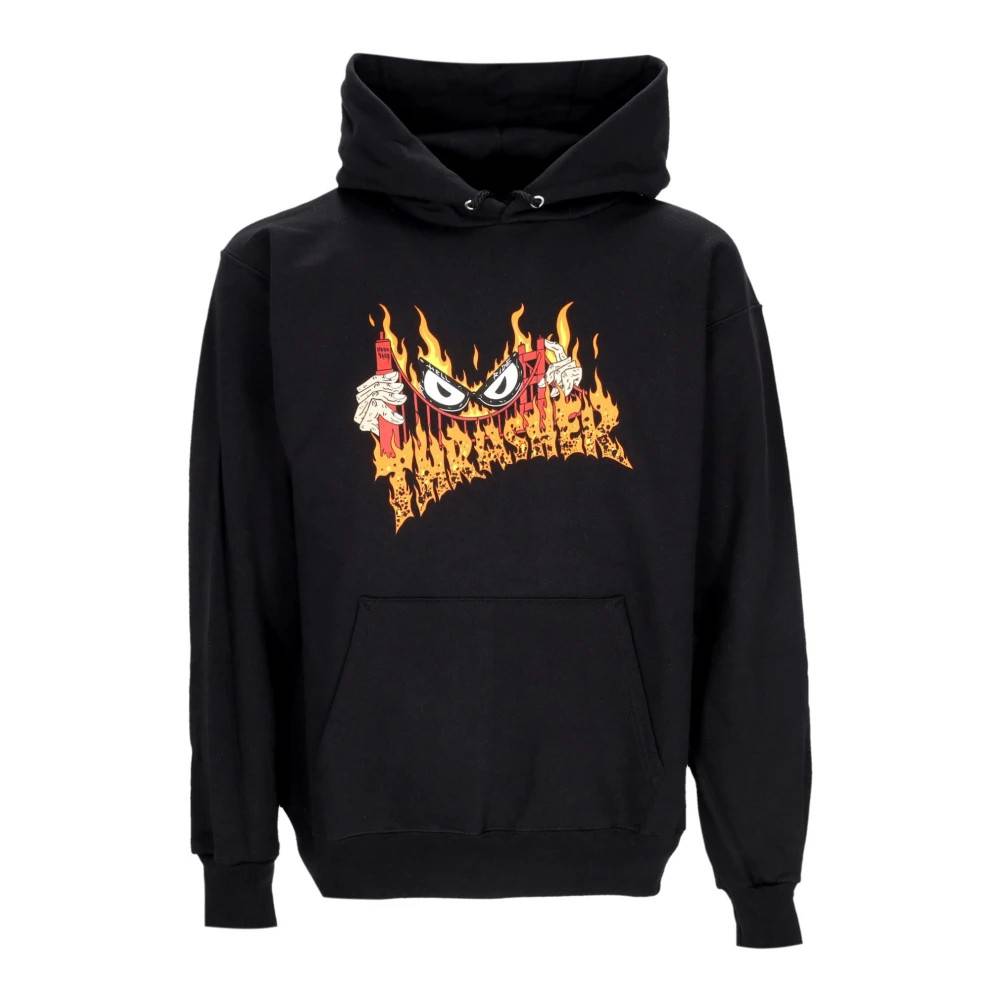 Thrasher - Svart X Neckface Hoodie Herr Sweatshirts & Hoodies - Herr - M - Bomull