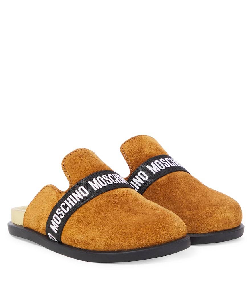 Moschino Kids Zuecos de piel - marrón - EU 31