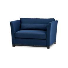 Madison loveseat indigo - Blå (A. 130 / B. 94 / C. 78 / D. 55 / E. 45 / F. 78 cm)