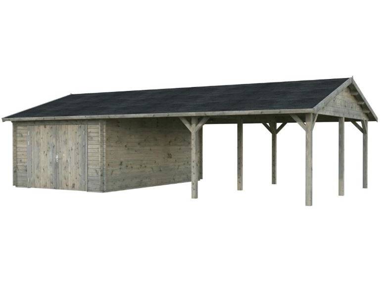 Garage m/garageport, Roger, 52,2 m², grå