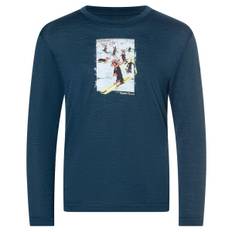 super.natural Kid's Dachshund Party L/S Merino undertøj Børn størrelse 104 farve blå