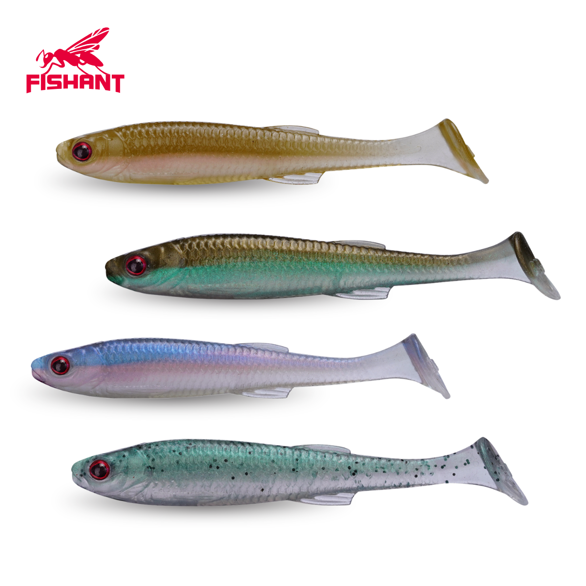 FISHANT Fat Real Fish T-Tail Soft Bait 2.0/2.5/2.8 Inch Floating Lure for Wild Fishing Competitive Fishing Mandarin Fish Bass