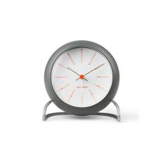 Bankers table clock Ø11 cm dark grey