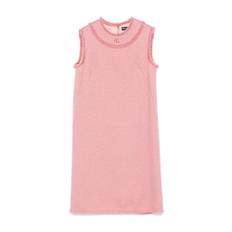 Dolce & Gabbana, Kjole, Dame, Lyserød, XS, Flamingo Pink Frayed Sleeveless Kjole