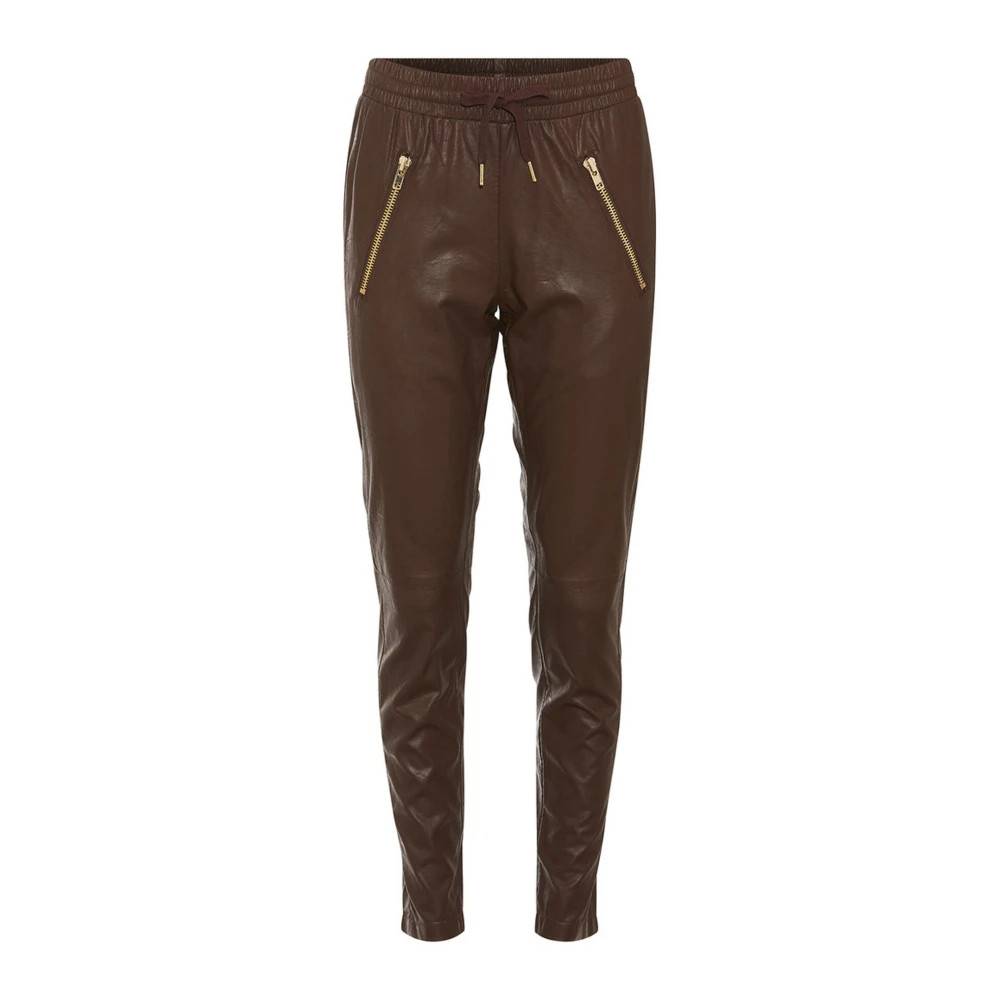 RUE de FEMME Guld Skin Fatale Chestnut Bukser - Bukser - Dame - Brun - 2XL - Uld