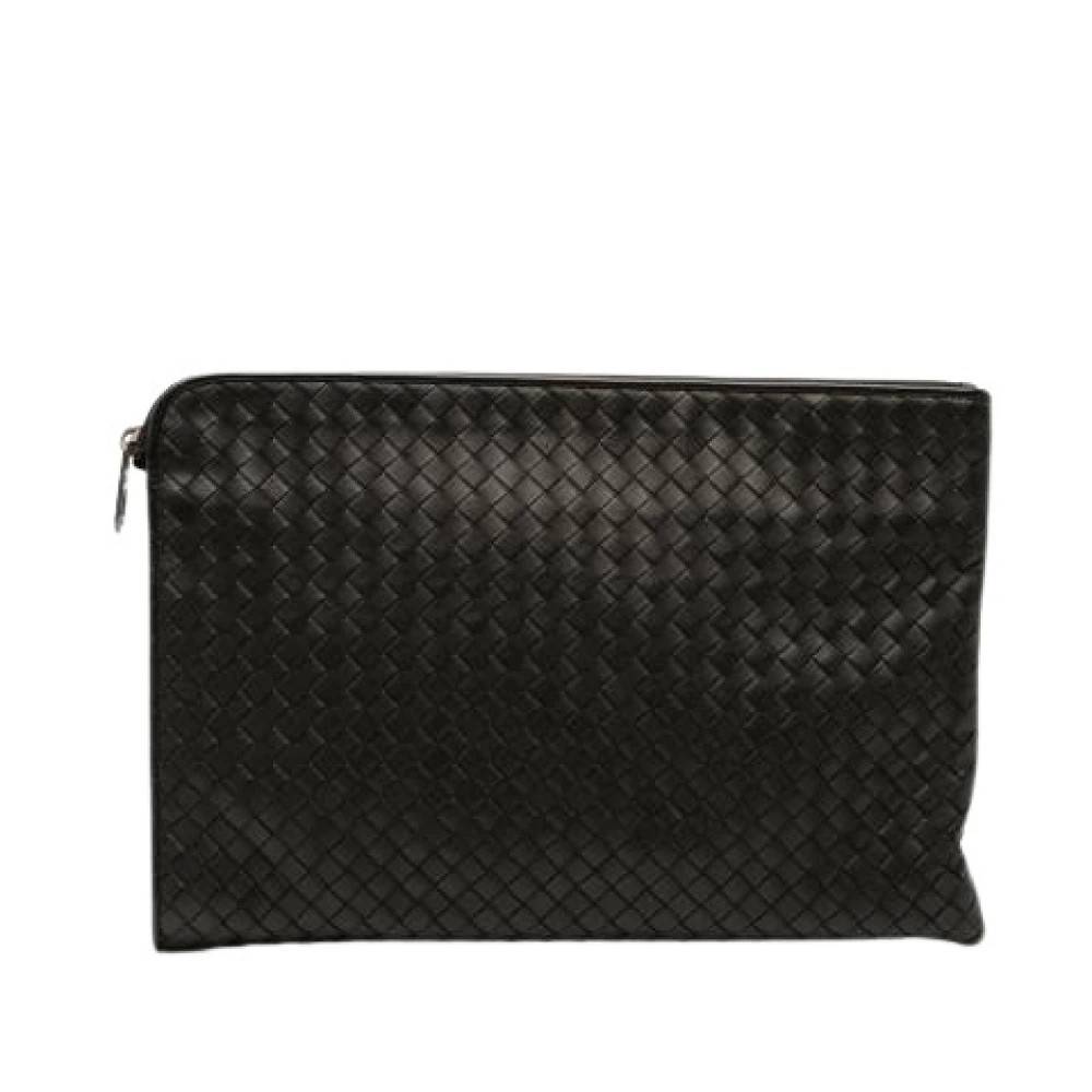 Bottega Veneta Vintage Pre-owned flettet clutch i nappalæder - Vintage - Dame - Sort - ONE SIZE - Læder