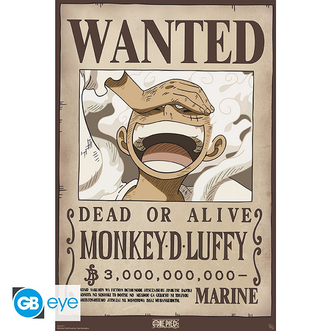One Piece - Poster 91x61cm - Wanted Luffy Wano