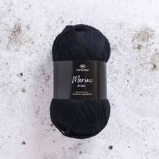 Svarta Fåret Merino Mini Garn 101 Sort