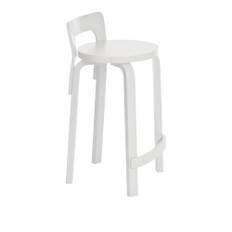 Artek - High Chair K65, Helt vitlackad - Barstolar - Alvar Aalto - Vit - Trä