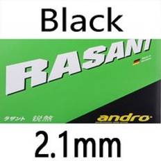 Andro rasant finnar i bordtennis gummi pips-in ping pong svamp tenis de mesa - Svart 2.1mm