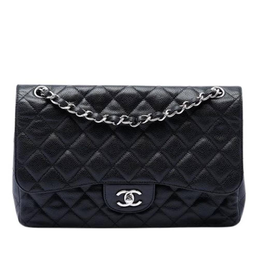 Chanel Vintage Pre-owned Classic Double Flap Skuldertaske - Vintage - Dame - Sort - ONE SIZE - Uld
