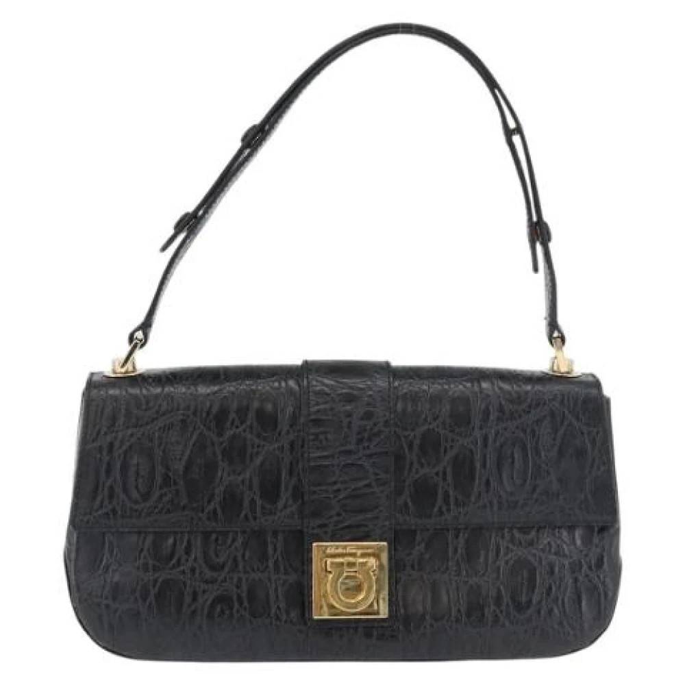 Salvatore Ferragamo Pre-owned - Pre-owned Läder Axelremsväska Vintage - Dam - ONE Size - Läder