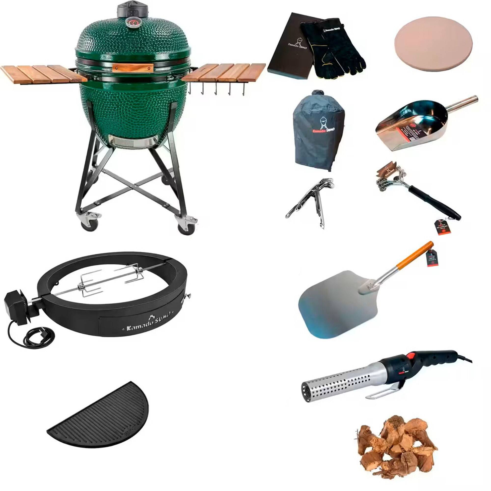 Kamado sumo Deluxepaket, grön - Grön