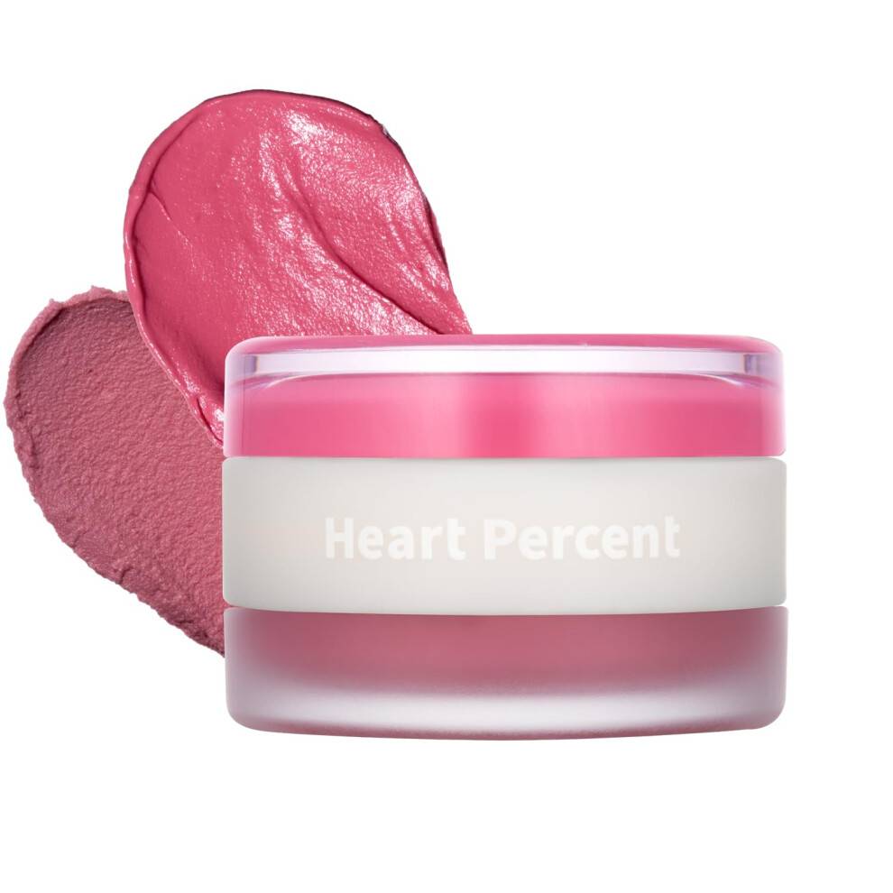 Hjerteprocent prikken på humørskodning brugerdefineret læbe & kind mat (tågelid) glød (skinne balsam) dobbelt type multi-use blush & lip farveto