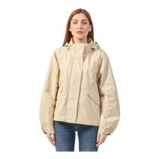 Ecoalf, Jacka, Dam, M, Polyester, Beige Vårjacka med Huva och Knappar - beige (M)