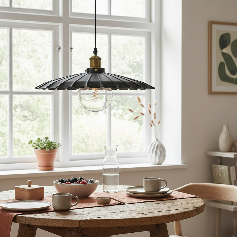 Taklampa Skogsstjärna 40cm, Svart - Svart matt