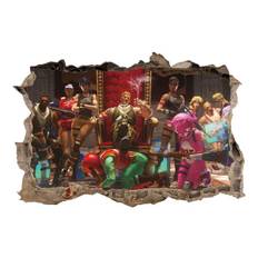 Fortnite wallsticker. Hul i v�ggen. Jonesy p� tronen.