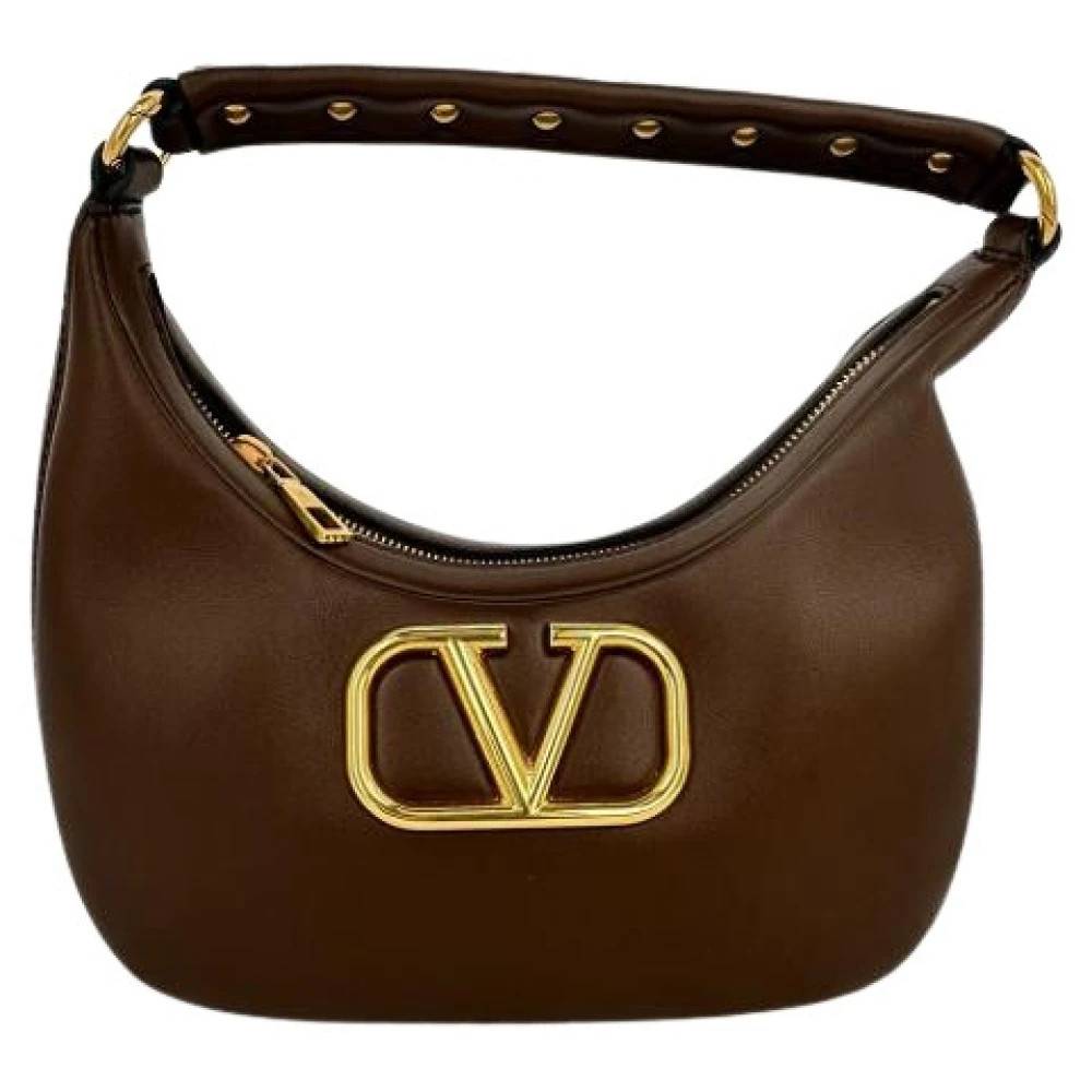Valentino Vintage Pre-owned Stud Sign Hobo Bag - Vintage - Dame - Brun - ONE SIZE - Uld