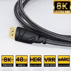 1m 2m 3m 8k hdmi kabel 4k 60hz uhd hdr 48 gbps v2.1 för xiaomi samsung screen tv ps4 splitter switch ljud video kabel 8k hdmi