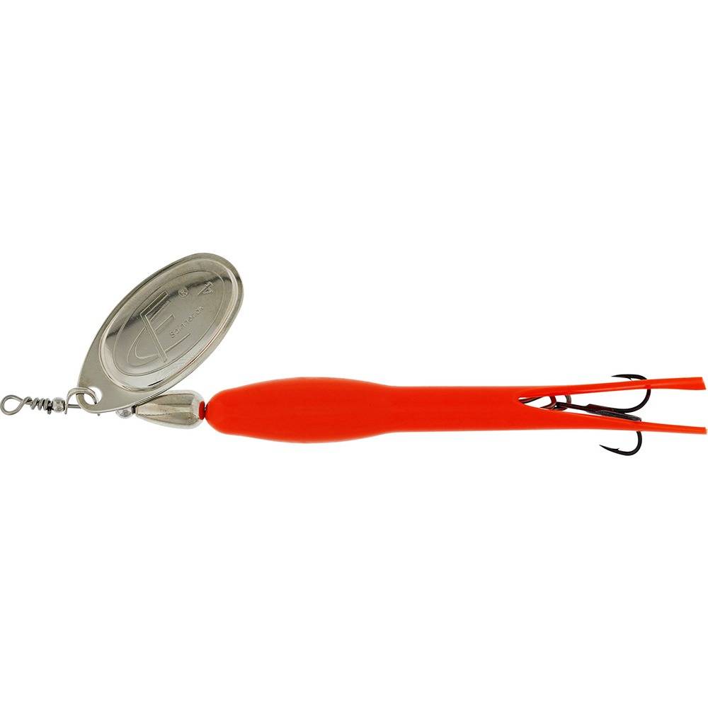 Westin FC Downstream Spinner - FL. Orange - Silver Blade.