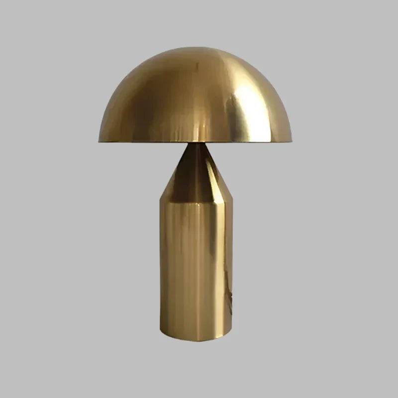 SleekMushroom – Skandinavisk Minimalistisk Bordslampa i Guld - Guld / 50 x 35 cm
