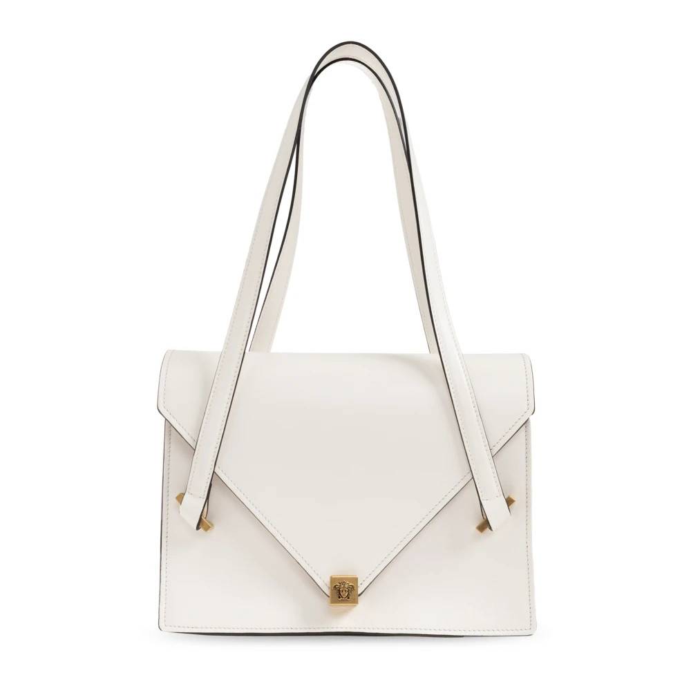Versace Severine Læder Skuldertaske - Tasker - Dame - Hvid - ONE SIZE - Uld