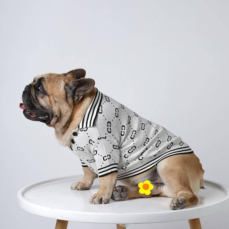 Hundhöst- och vintersweater West Highland Fransk bulldogkläder Husdjurssweater Kaninpäls varm förtjockad pikétröja Trendig sweater
