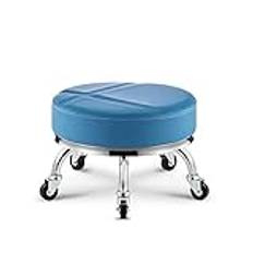 Rolling Stools with 5 Wheels Modern Low Roller Seat Stool for Home Office Men Women Shop Kitchen Garage or Sofa Foot Rest,C (A) (D)