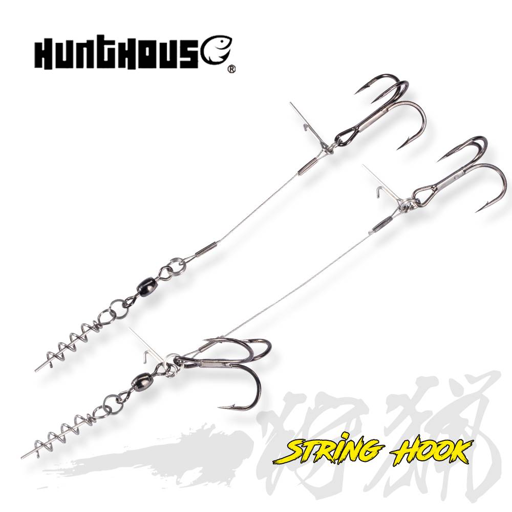 Hunthouse Soft Lure Rig Single Double Hook Rigging 9cm And 12cm For Big Shad Fishing Tackle Fishing Tool Pescar Origin Hook