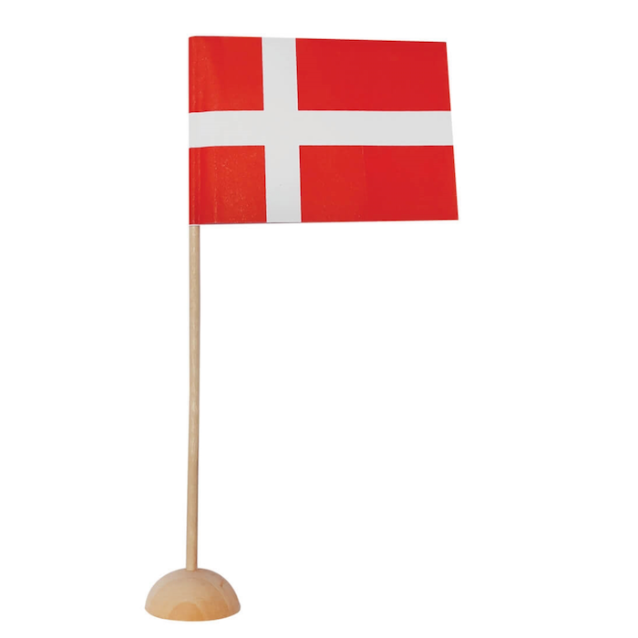 Bordflag på træfod 4x - 15 cm.