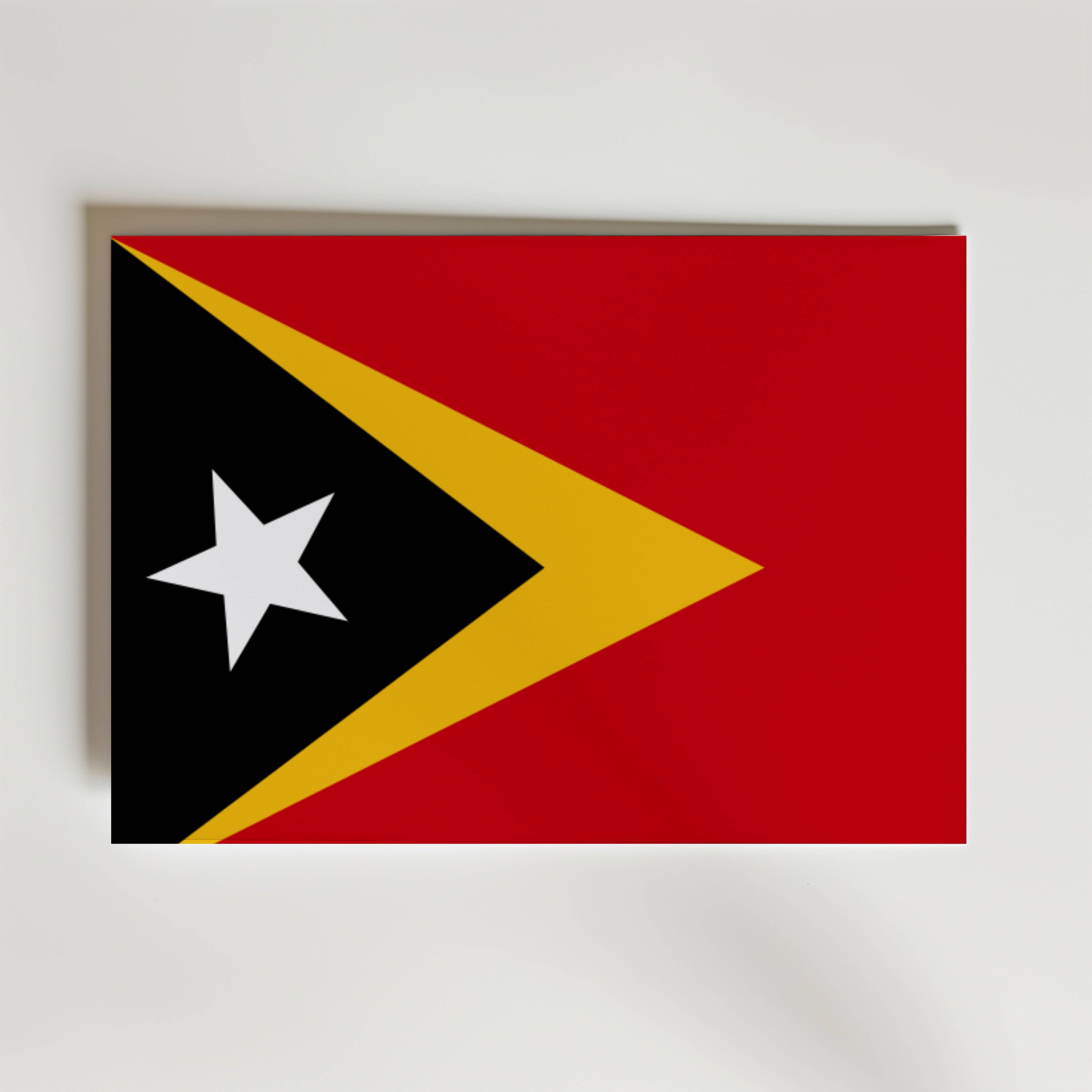 East Timor National Flag Poster - Canvas 50x40 cm