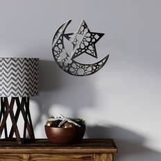 1 st Eid Star & Moon Design väggdekal, Boho PMMA Månformad väggdekal för hemmet - Guld (En-Storlek)