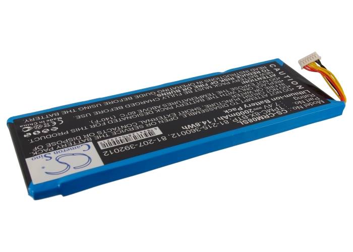 Batteri for Crestron TPMC-8X, TPMC-8X WiFi, 6502269 TPMC-8X-BTP 7.4 V 2000 mAh