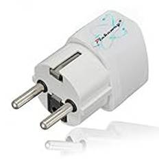 Världsomspännande universell adapter (Storbritannien, USA, Asien, Australien, Mellanöstern) till europeisk 2-pin (rund) vägguttag - besökare / besökare / reseadapter / adapter / kontakt/omvandlare / omvandlare / omvandlare