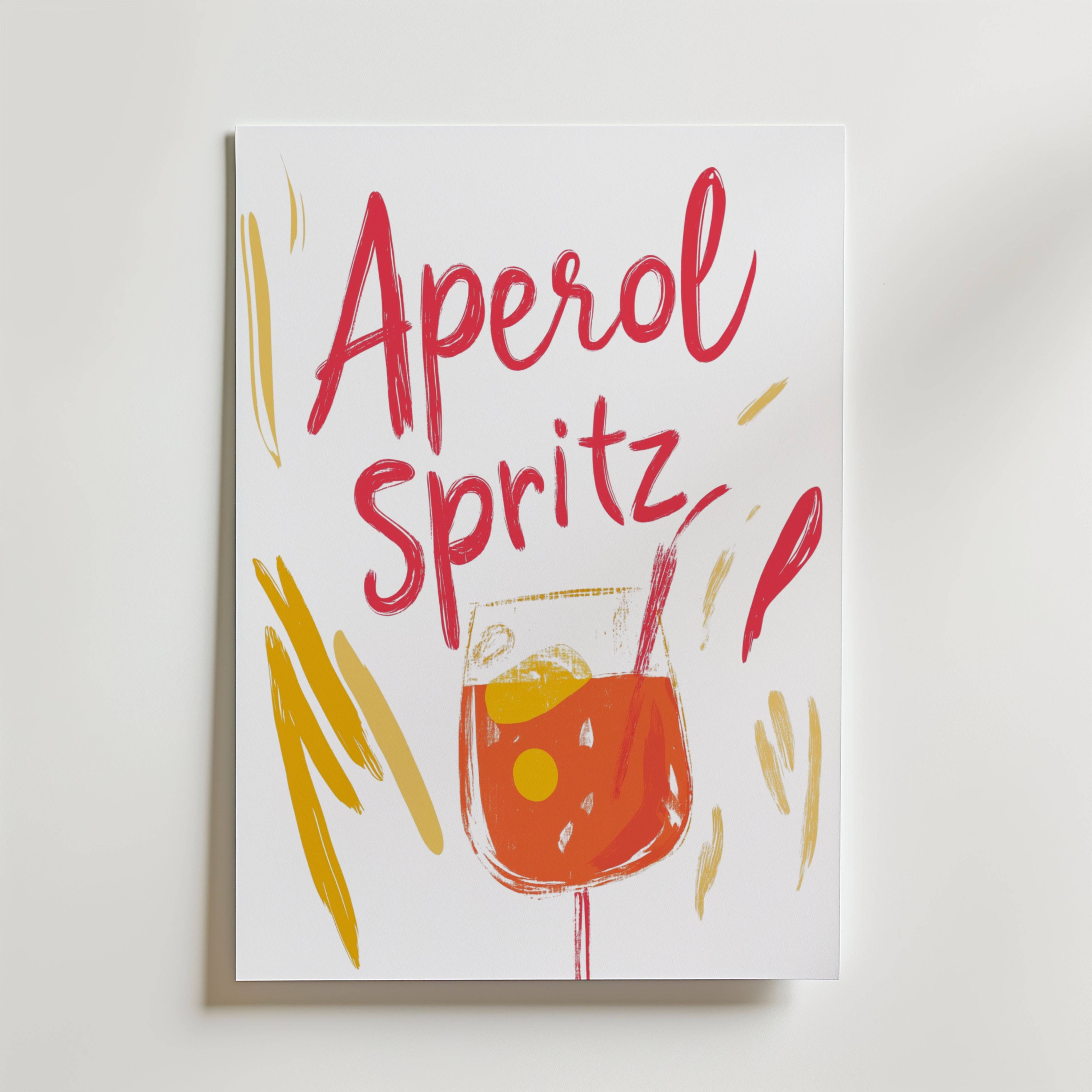 Retro Aperol Poster - Premium Canvas 50x70 cm