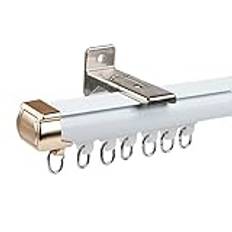 Takgardinspår extra lång rak gardinskena 450 cm vägg- eller takmonterad 1,5 mm tjock stång enkel installation