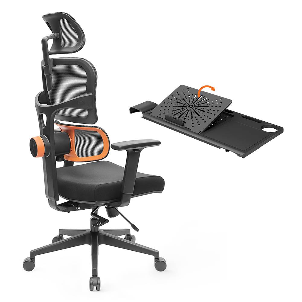 NEWTRAL NT001 Ergonomic Chair + Detachable Workstation Desktop, Black