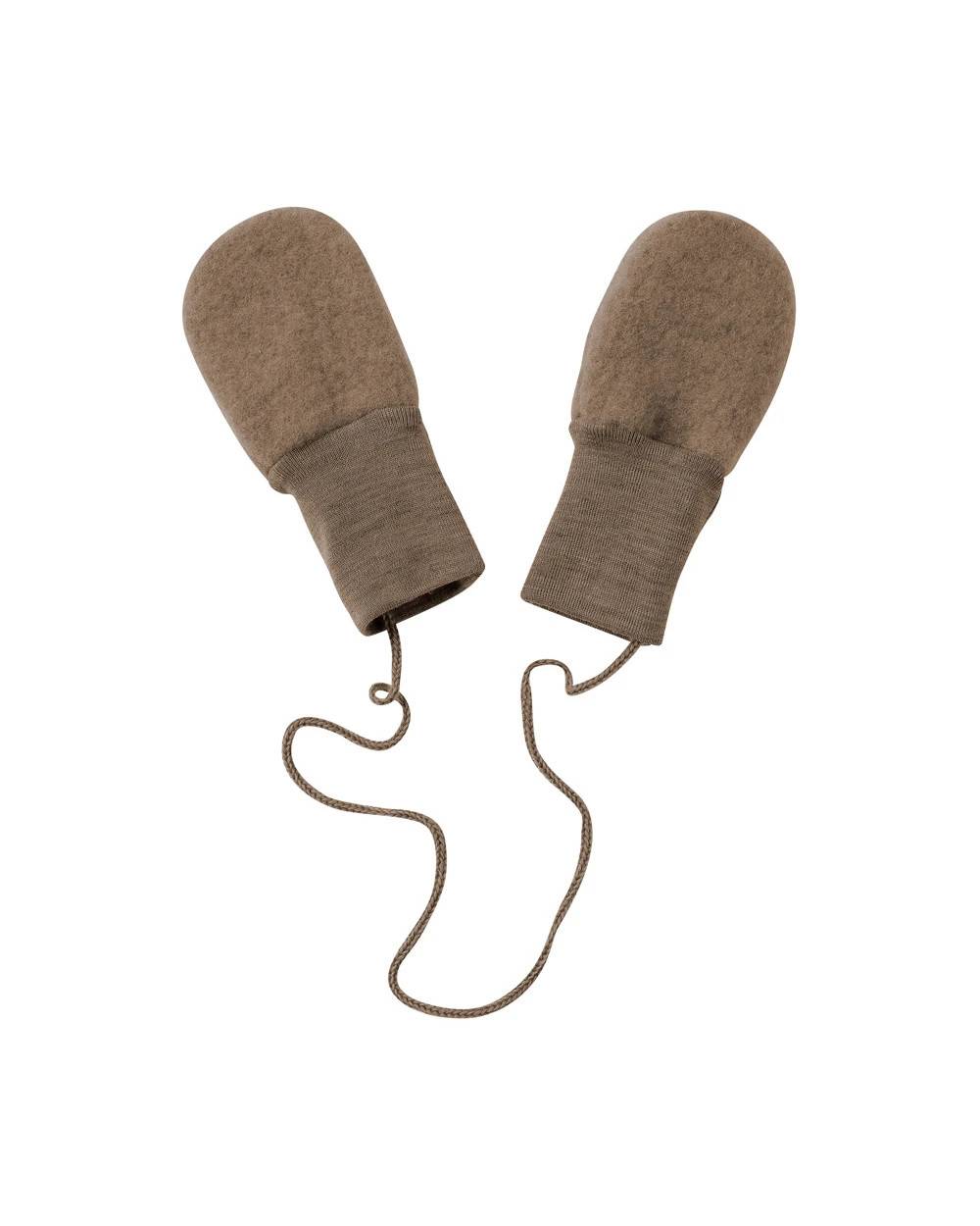 Babyvantar ullfleece – 100% ekologisk merinoull – Valnötmelerad