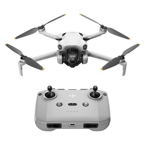 DJI Mini 4 Pro (DJI RC-N2), hopfällbar mini-Drone med 4K HDR-videokamera för vuxna, under 249 g, 34 min flygtid, 20 km max videoöverföringsavstånd, C0