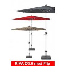 Parasol Ø3,0 m Riva - Markedsparasol med flip