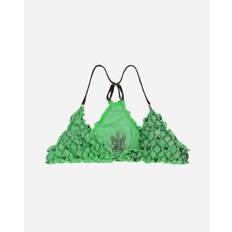 Evil Butterfly Pattern Sporty Bra Acid Green / Dark Brown - Green - L-XL