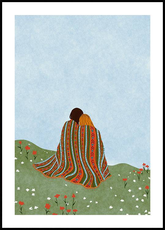 Friends Poster (40x50cm) - Plakater > Linjekonst Posters, Illustrationsposters, Earth & Echo