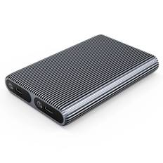 Orico Dual Disk Caddy til to M.2 NVME USB-C 3.2 10Gb/s-drev - grå