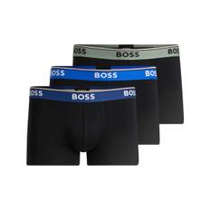 BOSS Trunk 3P Power Underwear in Black with Blue Bands | BOSS | Norton Barrie - S