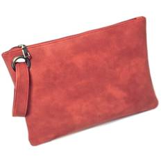 Clutch bag Wedding Brand White Black Red PU Faux Leather Simple Bag Backpack Second Hand [Lapensée] Lapensée Men's Women's (Red)