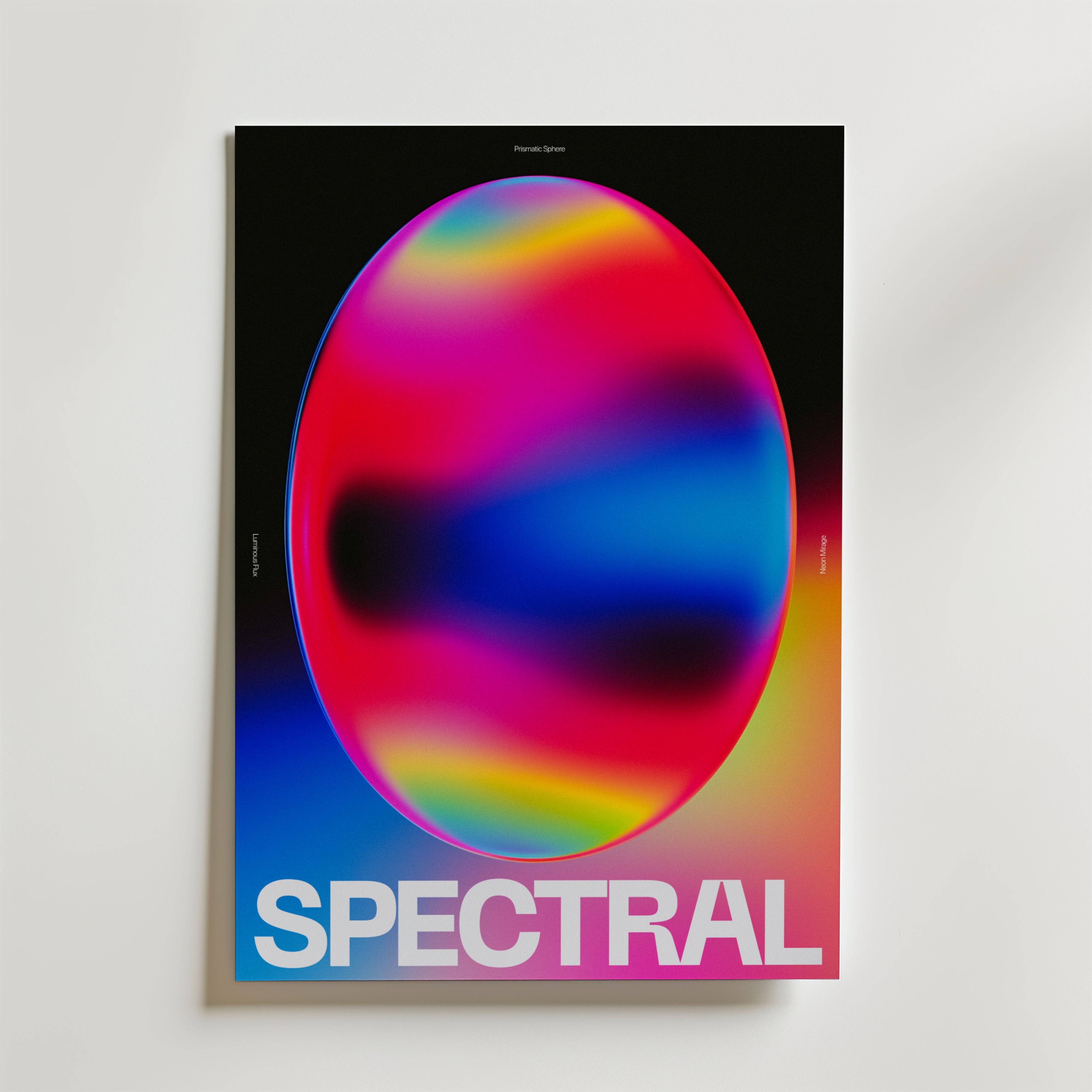 Spectral Prism Orb Poster - Premium Canvas 21x30 cm