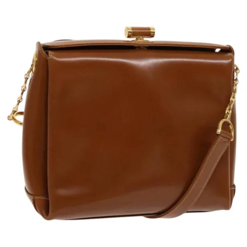 Gucci Vintage Pre-owned Laeder gucci-tasker - Vintage - Dame - Brun - ONE SIZE - Uld