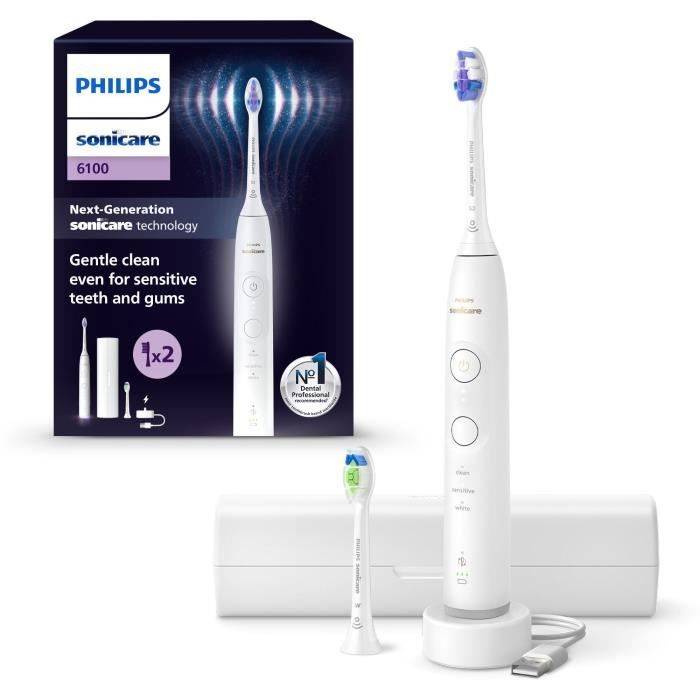 Toothbrush - PHILIPS - HX7410/02 - Sonicare - Series 6500 - White - Electric vit
